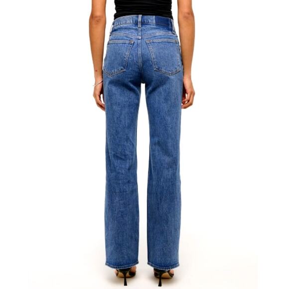 Abercrombie & Fitch Women's Medium Marble High Rise 90s Relaxed Jeans 25 Short - Picture 2 of 11